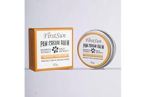 JESATA Dog Paw Balm natural organic soother for cracked, dry, itchy paws and pads. Ointment paw butter for dogs. Cruelty-free, soothing, moisturising, anti-fungal, transforms cracked, rough dry paws 30 Gram
