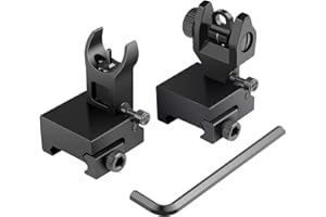 Feyachi S09 Mira Táctica de Hierro, Miras Tácticas Plegables Delanteras y Traseras Sólo para Actividades Deportivas