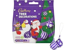 SKYTE Cadbury Milk Chocolate Christmas Tree Decorations, 72 g. Christmas, Confectionery, Big Night In, Sharing Chocolate, Present, Great Gift, OFFICIAL