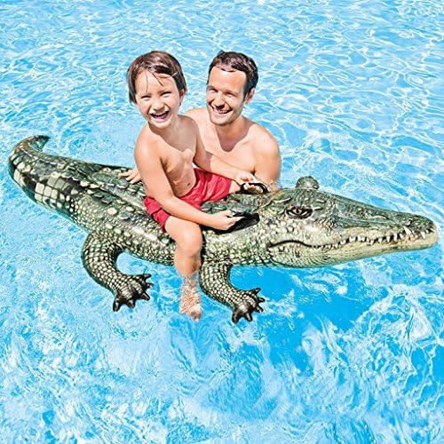 LongYu Floating row Alligator ride adult Water Inflatable Mounts child Play toys Animal floating row