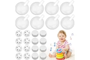 ALFFREUDE 24-teiliges Set Quietscherm Rasselbällen Rasselkugeln Rasseldosen zum Einnähen für Hund Haustier Baby Spielzeug Noise Maker