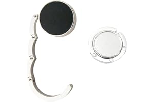 BLOOMIQUE 2PCS Handbag Hook for Table, Foldable Round Purse Hook Portable Table Bag Holder Folding Section Storage Lightweight Handbag Table Hanger for Table Desk Restaurant Office Convenient Bag Storage (SetB)