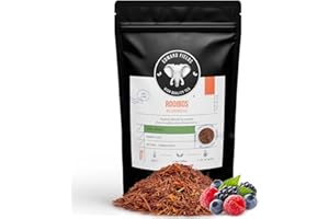 EDWARD FIELDS HIGH QUALITY TEA Edward Fields Tea ® - Rooibos orgánico a granel con Frutos Rojos del bosque. Infusión bio sin teina recolectado a mano con ingredientes y aromas naturales y ecológicos, Sudafrica. 100g / 50 tazas