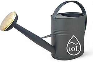 ‎LIVLIG53 LIVLIG Gießkanne 10L aus Metall, mit abnehmbaren Gießkopf, Vintage Gießkanne, für den Garten, Farbe: Anthrazit