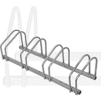 Aufun Fahrradständer Aufstellständer Fahrrad Ständer Boden Wand Montage Metall Platzsparend (Für 4 Fahrräder)