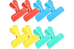 Artcut 8 Pack Bulldog Clips, Binder Clips, Metal Clips, Clips Clamps, Bulldog Clips Large Heavy Duty, Large Clips, Paper Clips Bulldog Clips, Drawing Board Clips, Stationary Clips, Colorful