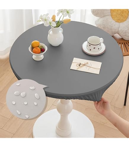 Runde Tischdecke Wasserdicht Mit Weltkarten-Druck - Elastischer Rand Für Küche, Garten & Balkon