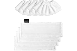 zhongko Dampfreiniger Zubehör für Kärcher Dampfreiniger Easyfix SC2 SC3 SC4 SC5 Dampfreinigertücher & Pads Kompatible Kärcher Inklusive 4 Steam Cleaner Mikrofaser Bodentücher + 4 Handdüsentücher