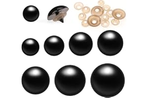KALIONE 160 Stück große Sicherheitsaugen für Amigurumi, 10–30 mm, Stofftieraugen, schwarze Sicherheitsaugen zum Häkeln, Kunststoff-Sicherheitsaugen mit Unterlegscheiben für DIY Teddybär Herste