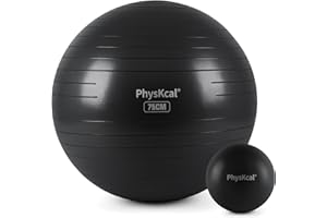 PhysKcal Pallina da Ginnastica 55-85 cm e 23 cm Set di Palline da Pilates, Anti-Scoppio, Antiscivolo, Pallina per Equilibrio, Fitball Gravidanza - Migliora Stabilità, Equilibrio e Postura