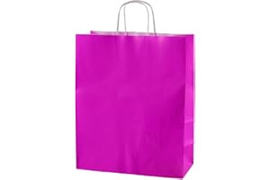 Thepaperbagstore Bolsas De Papel De Colores, Reciclables Y Reutilizables, con Asas Retorcidas