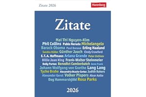 Zitate Tagesabreißkalender 2026: Kalender zum Aufstellen mit Zitaten und Kurzbiografien berühmter Persönlichkeiten. Tages-Tischkalender 2026 mit klugen Lebenssprüchen (Wissenskalender Harenberg)