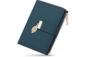 JUYANO Porte Monnaie Femme, Petit Portefeuille Femme avec Blocage RFID Protege Passeport Porte Feuilles pour Femme avec 11 Fentes pour Cartes et Pochette à Fermeture éclair