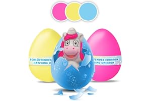 MEGGA EGG CRAZE MEGA EGG UNICORN, Confezione da 3 UnicornI che si schiudono in acqua, uova Unicorno che cresce nell acqua diversi modelli, giochi bambini uovo da cova, uovo di Pasqua unicorno.