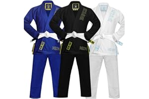 Trepace Kimono brasileño Jiu Jitsu Gi con inicial BJJ para niños y niñas, incluye pantalones y cinturón blanco, entrenamiento y competiciones, uniformes de resistencia al desgarro diseñados