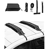 QWORK® Kit di Barre Portatutto Morbida, Portapacchi Auto Universale con Cinghie di Fissaggio per Kayak/Tavola da Surf/Canoa/S