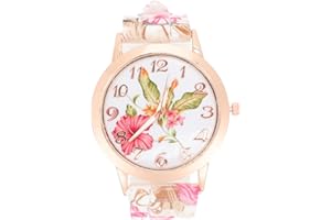 SAFIGLE Kolorowy zegarek z nadrukiem, odporny na zużycie zegarek kwarcowy, wygodny zegarek kwarcowy, damski zegarek, zegarek damski, delikatny wygląd, silikonowy pasek, zegarek kwarcowy, akcesoria ze