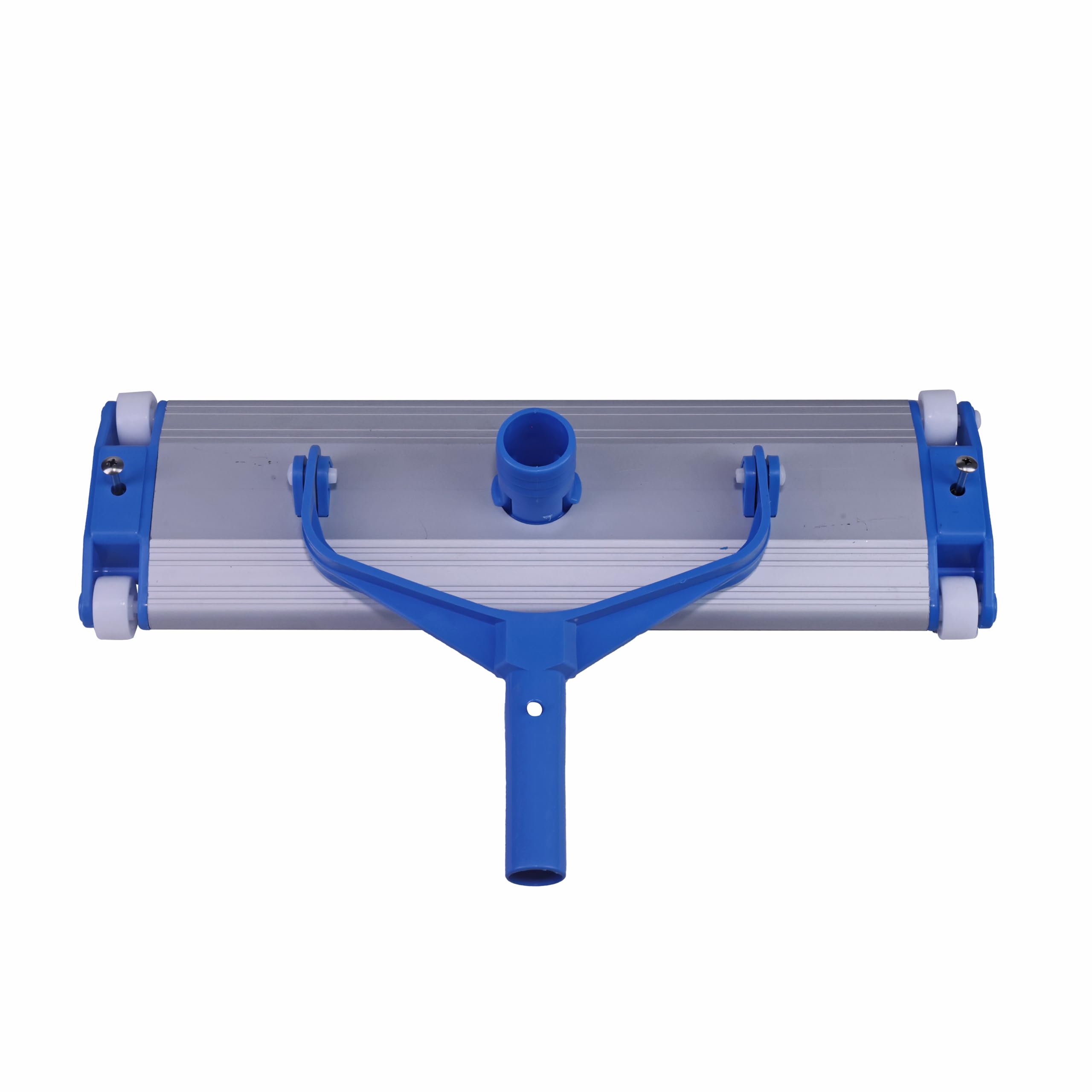 SPIRY FI ENGINEERS 17.5-Inch Aluminium Weighted Swimming Pool Vacuum Head on Wheels with Adjustable Height Suitable for Efficient Cleaning, (Color-Blue and White)