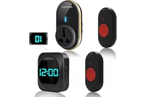 LIOTOIN Notrufknopf für Senioren,Senioren Notruf Kabellos Notfallknopf Hausnotruf intern für Senioren SOS Alarm Notruf Knopf Wasserdicht Notruftelefon Pflegeruf Set notfallklingel für zuhause