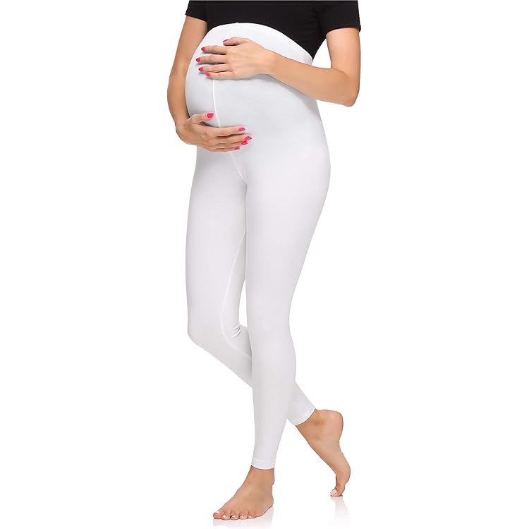 Leggings Premaman Be Mammy Lunghi - Cotone 94%, Vita Alta, Comodi E Morbidi, Made UE - Foto 11