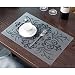 Produktbild Fletion Set aus 4 Klassische Chinesische Knoten Platzdeckchen Wasserdicht Anti-Rutsch Isolierung Tischset PVC Tablemat Platzsets für Küchentisch Kaffee Diner