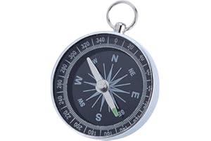 ALOMEJOR Kieszonkowy kompas mini kompas, zestaw survivalowy z aluminiową obudową, wysoka precyzja i stabilność, do użytku na świeżym powietrzu, kemping, wędrówki, sport, nawigacja
