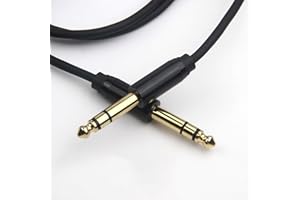 WrteEase 6.35mm to 6.35mm Balanced TRS Stereo Audio Cable, 1/4 Inch Male to Male Guitar Cable, Professional TRS Interconnect for Studio Monitors, Amplifiers, Keyboards, and DJ Equipment, 0.5M