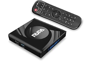RUPA Android TV Box 13.0, 2023 Android Box mit RAM 4G ROM 64G WiFi6 Enternet 10/100M Bluetooth 5.0 USB 3.0 Unterstützt 3D HD 8K Cast Screen Smart TV Box