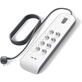 Belkin bsv804Vf2M Akım Korumalı Uzatma Priz,8 &Ccedil;ıkışlı Priz,2,4A &Ccedil;ıkışlı iki (2) adet USB Bağlantı Noktası ,2M, 2x2.4A USB Gir