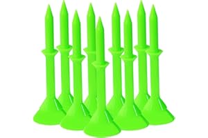 FINGER TEN Golf Tees Plastic Long 83mm 3 1/4 Unbreakable Cup Tees Value 50 Count, Golf Plastic Tees Step Down Upgrade for Men Women Kids Professional Durable