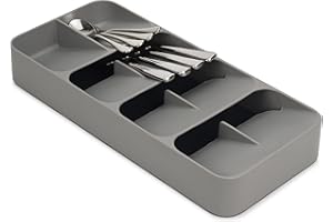 Joseph Joseph DrawerStore Organizzatore per cassetti di posate compatto, 8 scomparti, contiene oltre 48 pezzi, Plastica