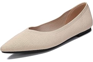 DUUCUB Damen Ballerinas, Frauen Flats,Slip on Pointed Toe Knit Klassische Dress Shoes