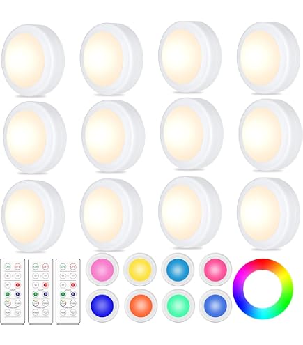 SOAIY 6er-Set Batteriebetriebene LED Touch-Lampen – Kaltweiß, Klebend, Kabellos, Für Schrank, Küche & Vitrine, Inkl