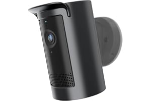 CASEBOT Fintie Silikonhülle für die Ring Outdoor Cam Plus, weiche, wetterfeste Silikon-Schutzhülle für die Ring Outdoor Cam Plus, Schwarz