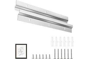 WAVATA Barra Z Ganchos para Marcos de Fotos, 2 piezas Colgador de cuadros de listón francés hardware de montaje en pared para colgar cuadros de pared, fotos, espejos, obras de arte, marcos(2 Piezas 30cm)