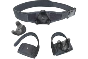 Jadery VR-Tracker-Gurte, 3-in-1, für Vive Ultimate Tracker, Vive Tracker, Tundra-Tracker, Ganzkörper-Tracking-Gürtel im VR-Chat, Dance Dash und andere FBT-Apps (neues Modell für 2024), Schwarz