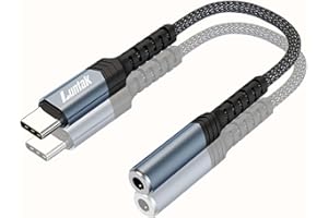 LUNTAK USB C to 3.5mm Jack Headphone Adapter,Type C to 3.5mm Headphone Aux Digital Audio Earphone Adaptor Compatible with iPhone16/15 Plus/Pro Max,Samsung Galaxy S25/S24/S23/S22/S21/Ultra,iPad Pro/Mini,etc