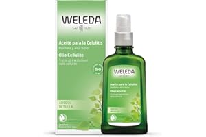Weleda Olio Cellulite Betulla, trattamento degli inestetismi della cellulite a base di foglie di betulla bio per una pelle visibilmente più liscia e morbida (1X100 ml)