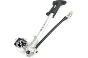 GIYO Bomba de Choque de Alta presión (300 PSI máx.) para Horquilla y suspensión Trasera, Bloqueo de Palanca en la Boquilla sin pérdida de Aire