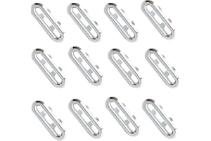 Dancepandas Anello di Troppo Pieno 12 Pezzi Copertura Troppo Pieno Foro del Lavandino del Bagno Striscia Lunga Anello di Ricambio per Foro Troppopieno Bagno/Cucina