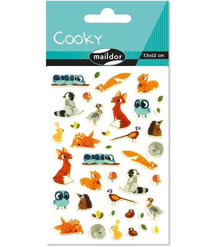 Gommettes Adhésives CHATS Maildor - 86 Stickers Repositionnables - 4 Planches 10,5x16cm - My Mandarine