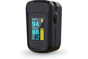 MOMMED Oxímetro de pulso, oxímetro de dedo profesional oxímetro de saturación de oxíxeno con alarma, monitor de saturación de oxígeno para adultos y niños