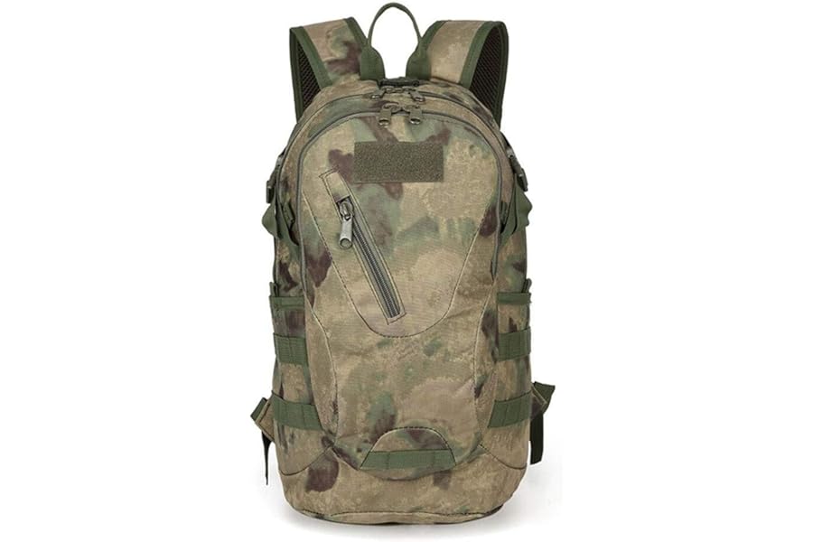 PBTMCD Tactical 20L MOLLE Backpack– High Density Nylon Rucksack With Badge Panel, Water-Repellent Daypack Fits 8-Inch Tablet