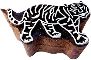Royal Kraft Retro Tiger Tier Entwürf Holz Stempel für Drucken - DIY Henna Stoff Textil Papier Ton Keramik Blocke Druck Stempel