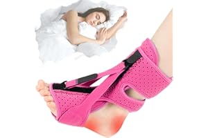 Orapink Plantarfasziitis, Nachtschiene, Knöchelbandage zur Linderung von Plantarfasziitis, verstellbare, Knöchelbandage für Achillessehnenentzündung, Fußtropfen-Knöchelschmerzen (rosa)