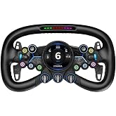MOZA Vision GS Racing Wheel With 2.85-Inch HD Circular Touch Screen,Aerospace-Grade Aluminum Alloy Construction Microfiber Le