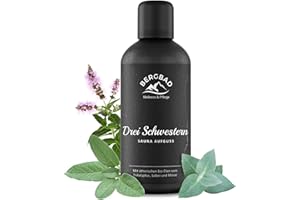 ‎BERGBAD BERGBAD BIO-Saunaaufguss Eukalyptus Salbei & Minze 100ml DREI SCHWESTERN - Natürlicher Sauna-Aufguss mit ätherischen BIO Ölen