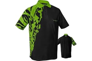 ‎HARROWS Rapide Harrows Darts Shirt – Schwarz & Grün – S bis 5XL