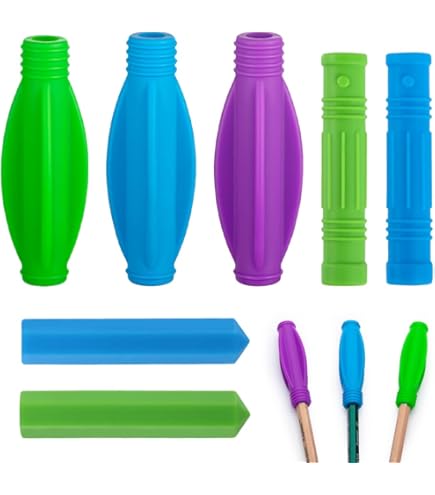 Lot De 3 Décorations De Crayon Sensorielles à Mâcher - Crayons Sensoriels Colorés à Mâcher - En Silicone - Pour Crayons De Fête