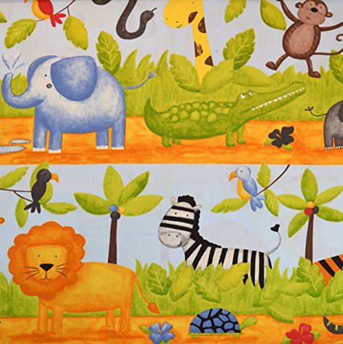 Baumwoll-Stoff "Große Safari" aus 100% Baumwolle / Kinder-Stoff / Meterware ab 50cm / FX-2-814